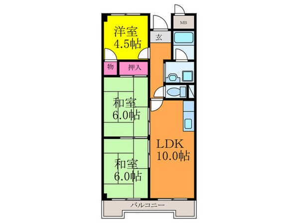 シャト－モンシェールの物件間取画像